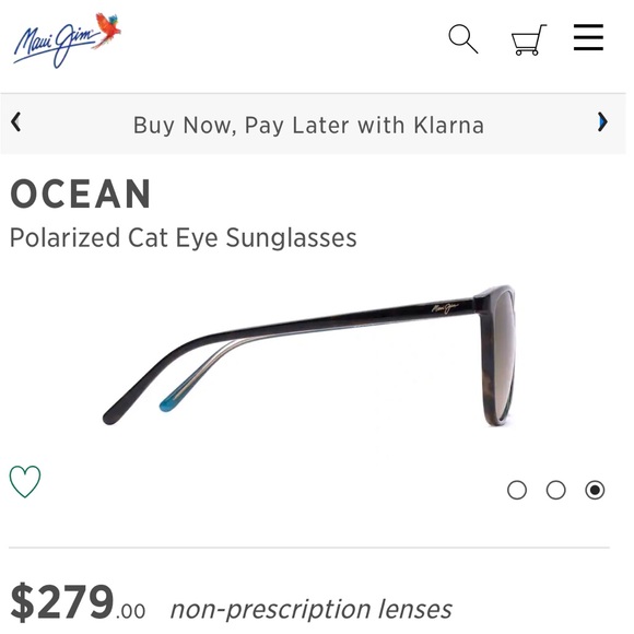 Maui Jim Sunshine Polarized Cat Eye Sunglasses (FLAWED) - Picture 5 of 7